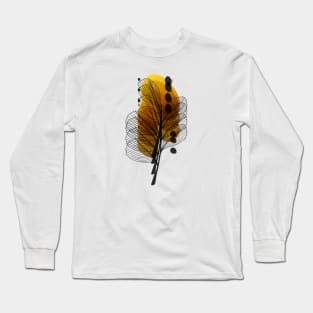 Golden minimalist flower design Long Sleeve T-Shirt